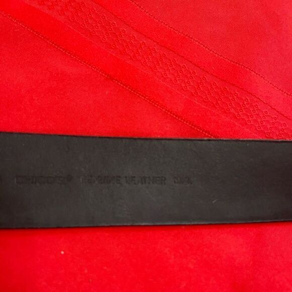 Chico’s Black Leather Artsy Belt Size M/L